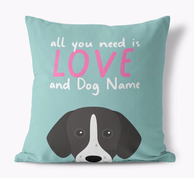 All You Need Is Love: Personalised {breedFullName} Canvas Cushion